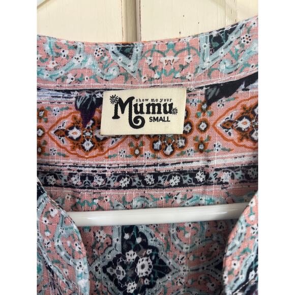 Show Me Your Mumu size small pullover rayon blouse tunic top - Picture 3 of 4
